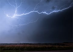 Orages et spiders dans le Gers le 25 juin