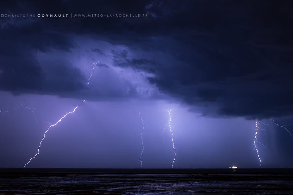 Orages nocturnes en Charente-Maritime le 14 mai 2022