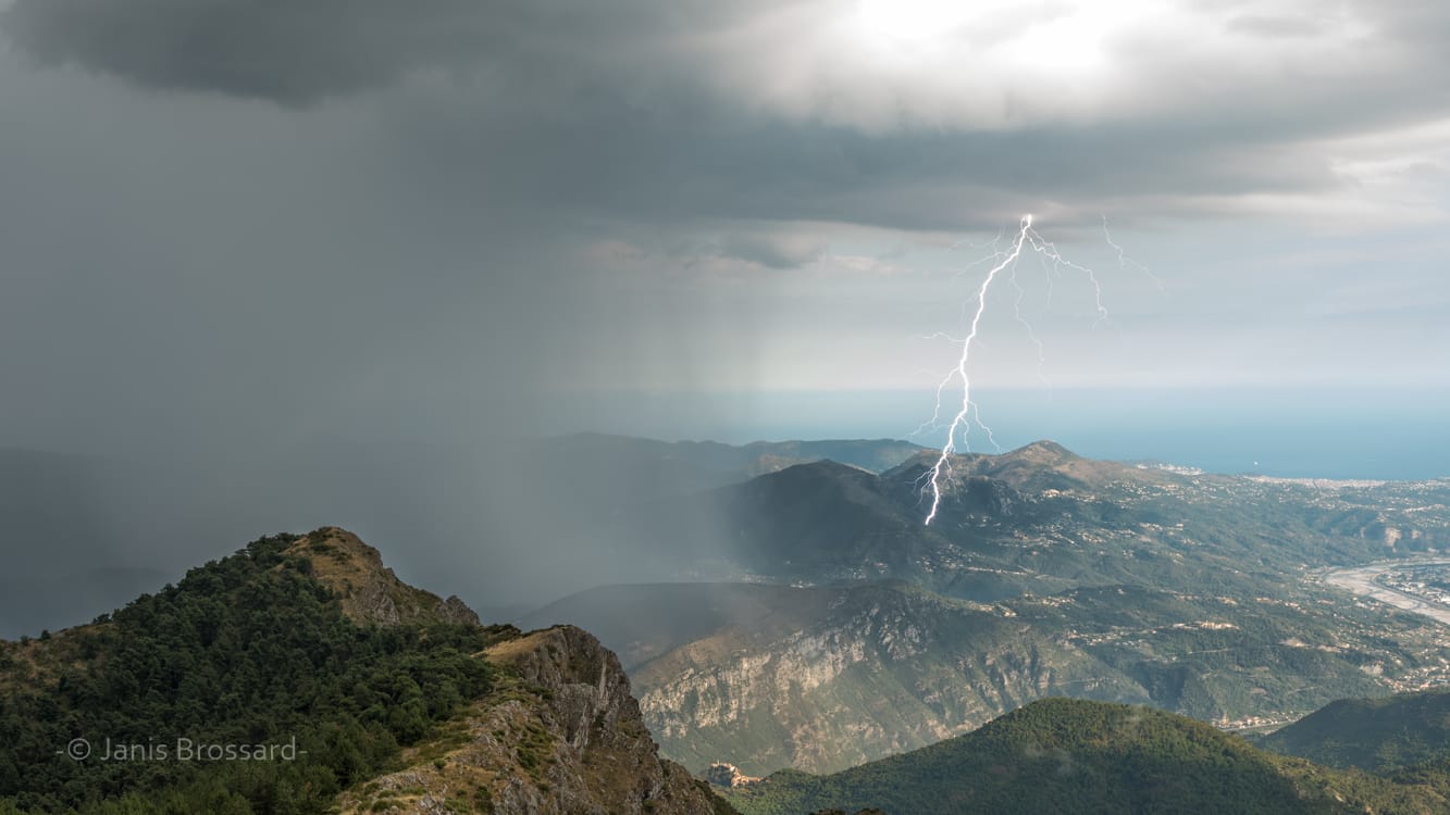 Orages sur les Alpes-Maritimes le 10 août 2016