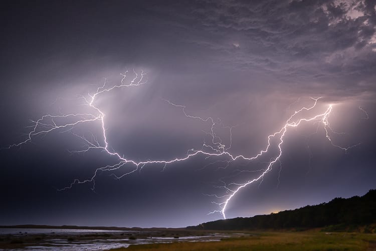 Orages après un épisode caniculaire en Charente-Maritime