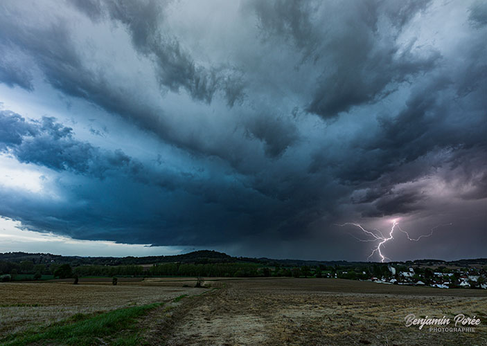 Orages supercellulaires dans les Pyrénées-Atlantiques le 21 avril 2023