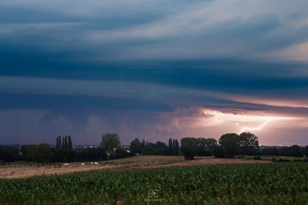 Forts orages entre Bourg-en-Bresse et Mâcon le 24 juin 2016