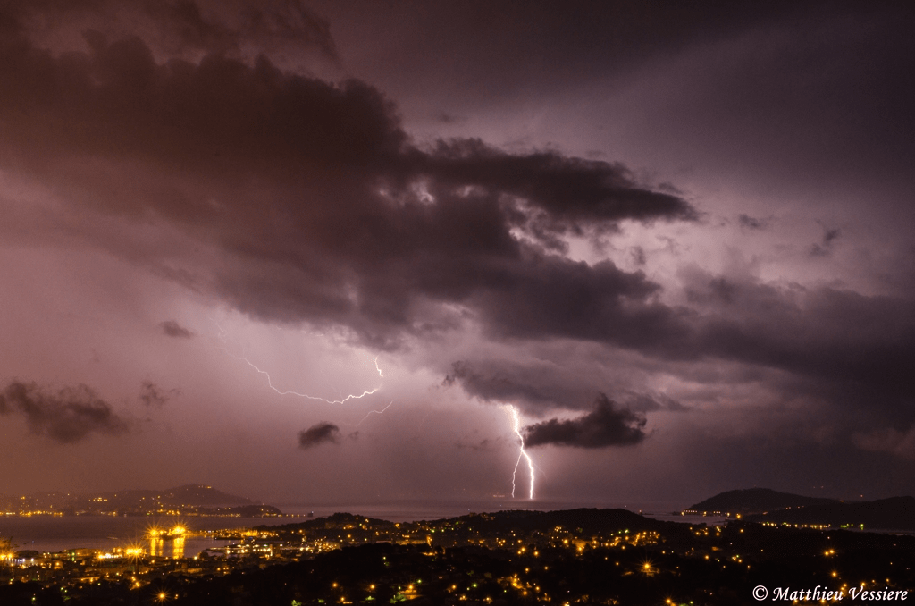 Orage stationnaire sur le Var le 14 mars