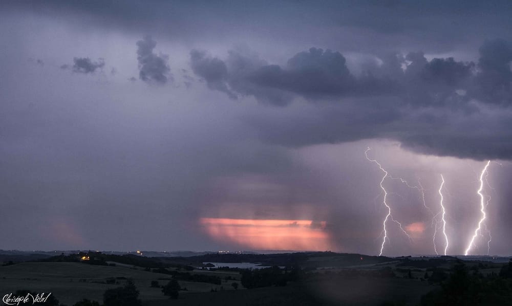 Orages sur le Lauragais les 7 et 8 juin 2015