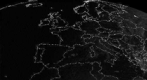 Animation satellite (canal visible) du 9 novembre 1997. (Eumetsat) Animation satellite (canal visible) du 9 novembre 1997. (Eumetsat)