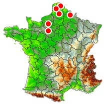 Localisation des tornades du 20 octobre 2013.