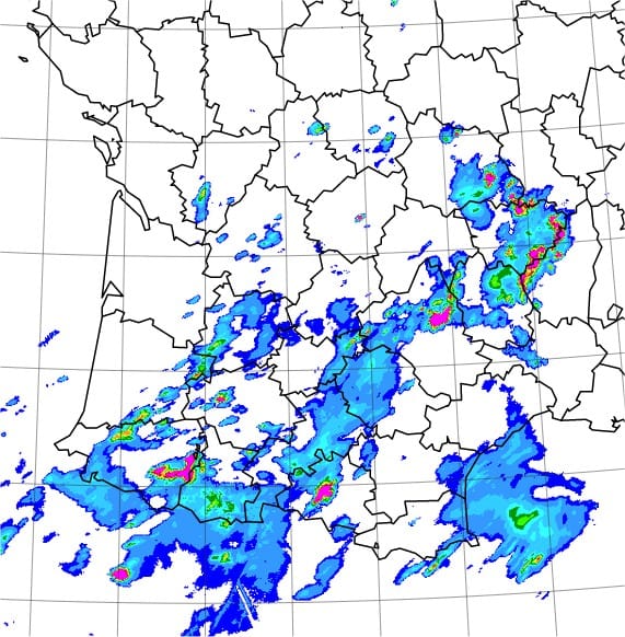 Image radar Météo-France de 21h15 locales Image radar Météo-France de 21h15 locales