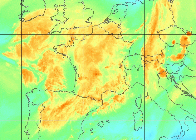 Animation satellite vapeur d'eau par pas de 30 min depuis 16h loc.  - NRL