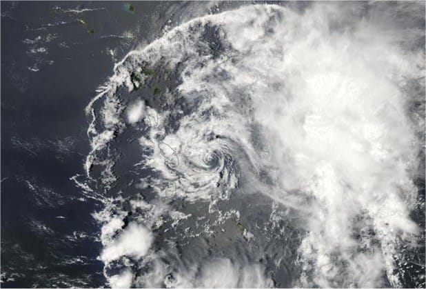 Image satellite MODIS du 1er août 2014 à 16h TU Image satellite MODIS du 1er août 2014 vers 16h TU