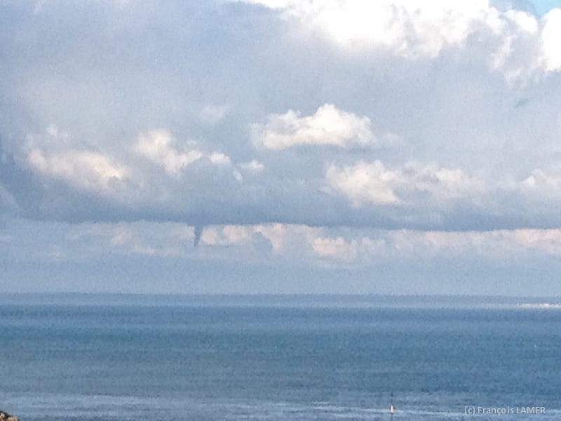 Tuba pendant 6 à 7 minutes au large de Granville, dans la Manche, le soir du 15 août 2014. (c) F. LAMER