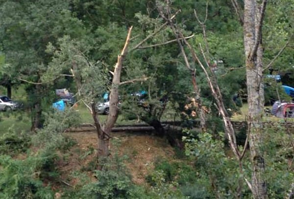 Dégâts à Florac, en Lozère, après le passage d'un orage violent en fin de nuit du 19 au 20 juillet 2014. (c) Eric Fourel