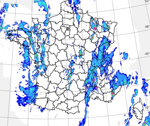 Image radar Meteo France de 14h30 loc Image radar Meteo France de 14h30 loc
