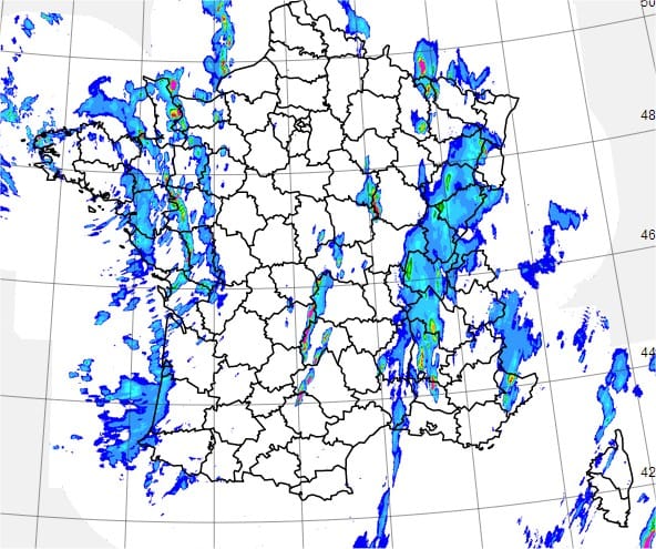 Image radar Meteo France de 15h30 loc Image radar Meteo France de 15h30 loc