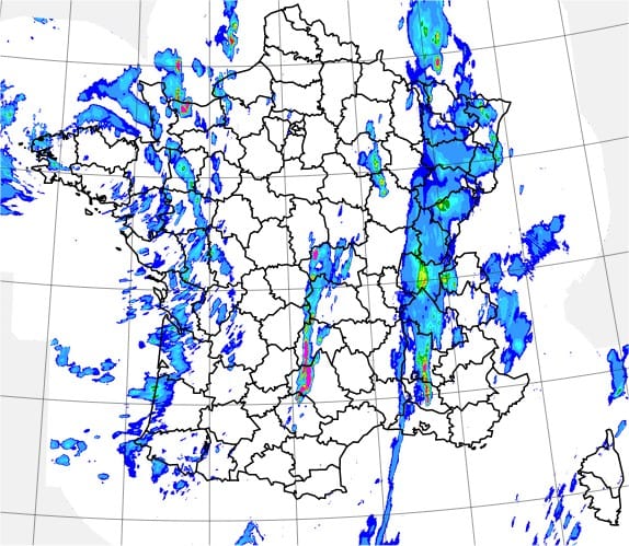 Image radar Meteo France de 16h30 loc Image radar Meteo France de 16h30 loc