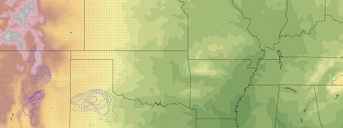 Le modèle WRF-USA déployé par KERAUNOS est dédié à la prévision des orages violents et à l'expérimentation de nouvelles techniques de prévision.