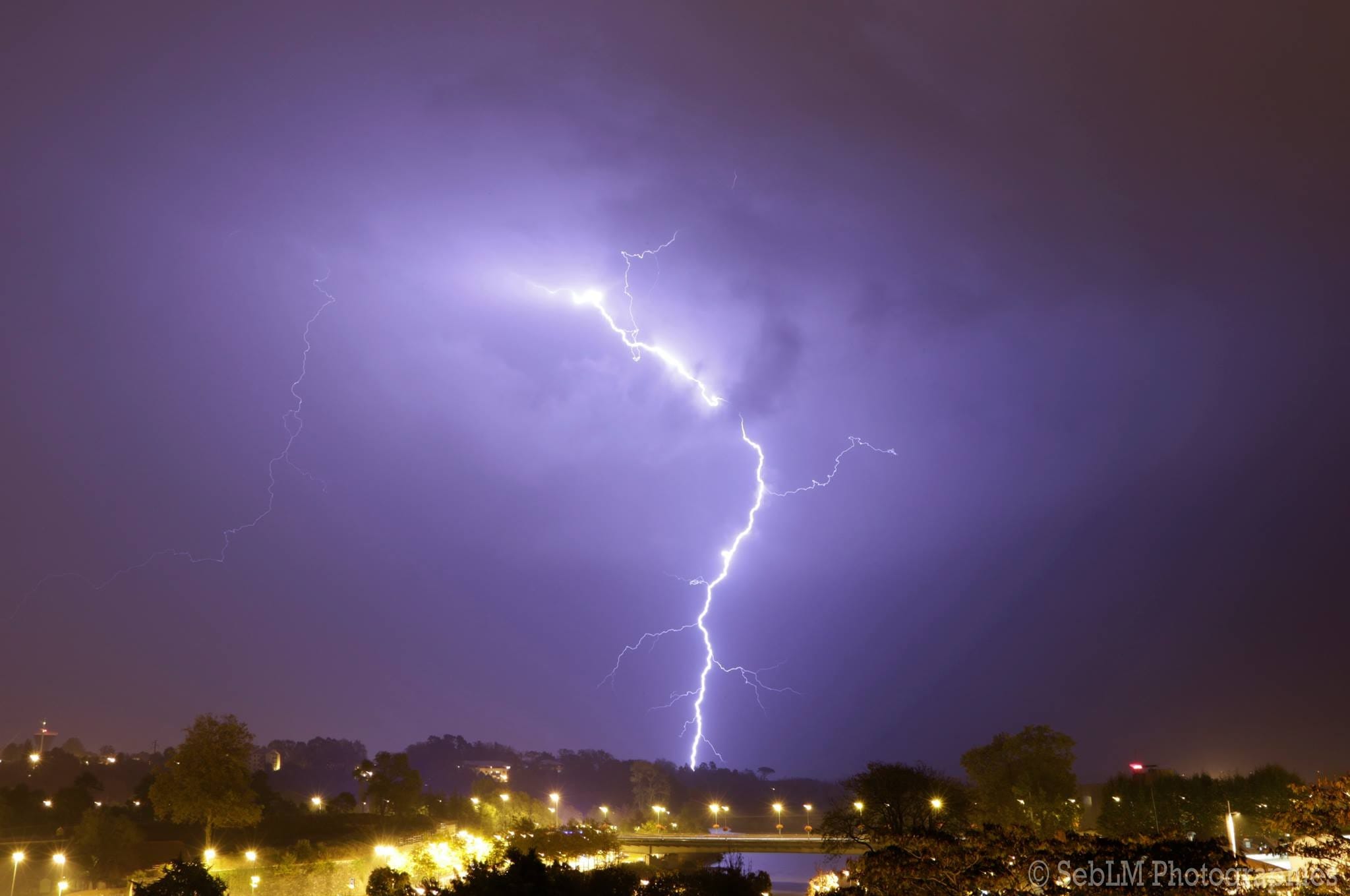 Orage à Bayonne en soirée du 2 novembre 2014 - SebLM Photographies