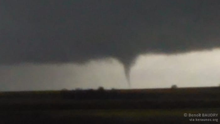 Tornade dans les environs de Segonzac (Charente) le 16 novembre 2014. © Benoït Baudry