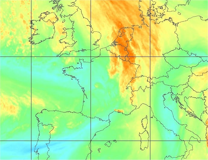 Image satellite vapeur d'eau de 01h locale - NRL