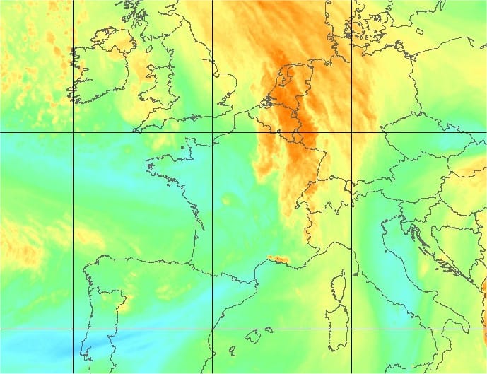 Image satellite vapeur d'eau de 01h locale - NRL