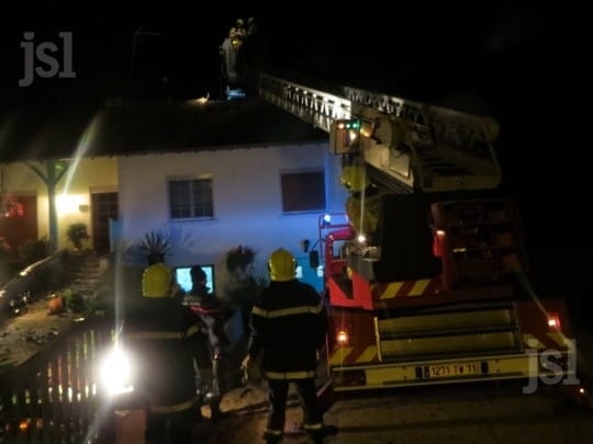 Dommages sur une habitation, à Louhans (Saône-et-Loire), le 13 octobre 2014. Photo JSL.