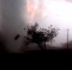 Tornade à Gerbépal (Vosges) le 13 mai 2015.