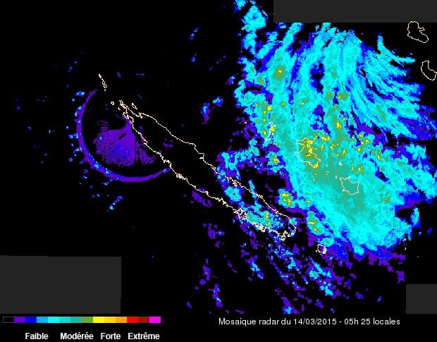 Image radar de Lifou à 18h25 TU - Météo France Image radar de Lifou à 18h25 TU - Météo France
