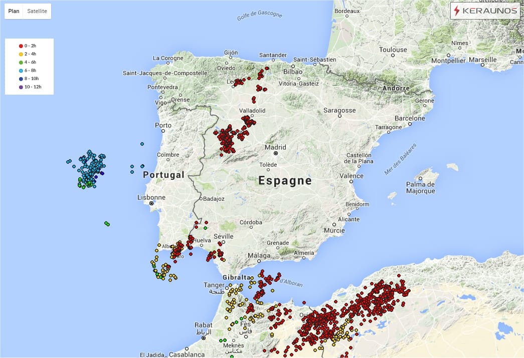 Activité orageuse du 5 mai sur l'Europe de l'ouest