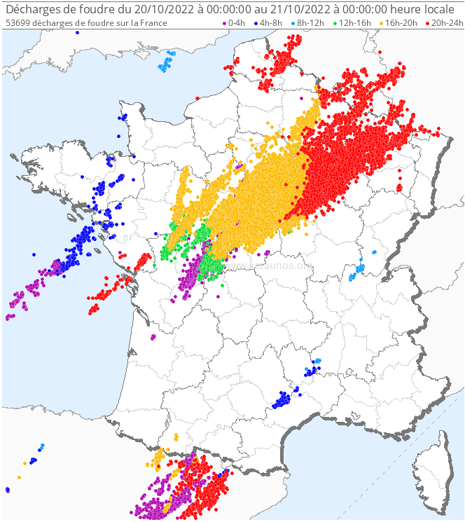 Octobre 2022 : des records sont aussi tombés du côté des orages