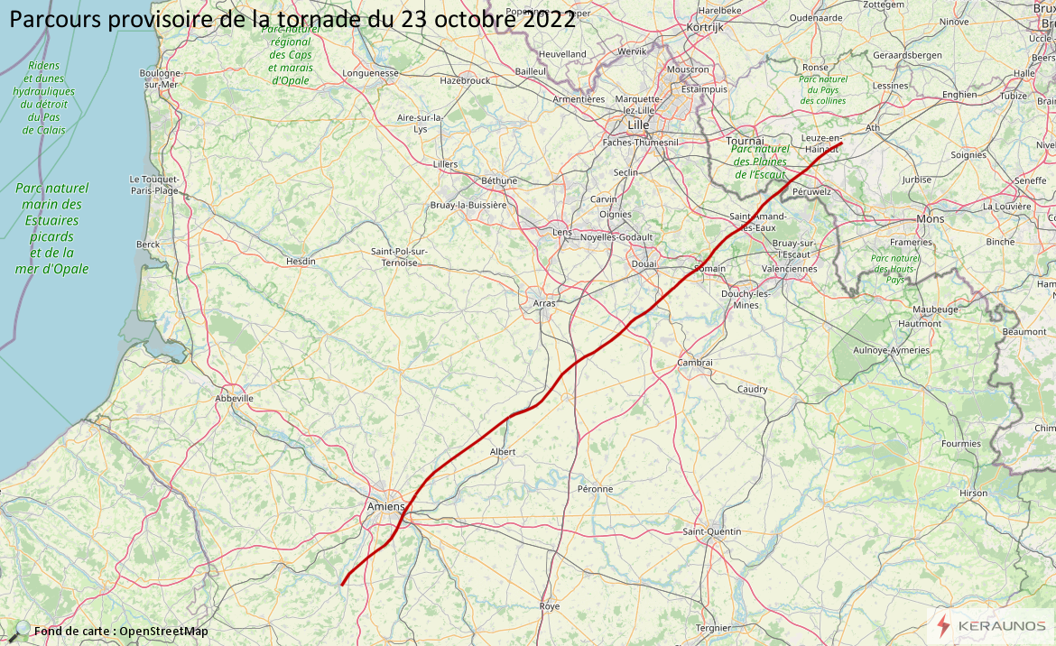 Tornade du 23 octobre : plus de 145 km parcourus désormais