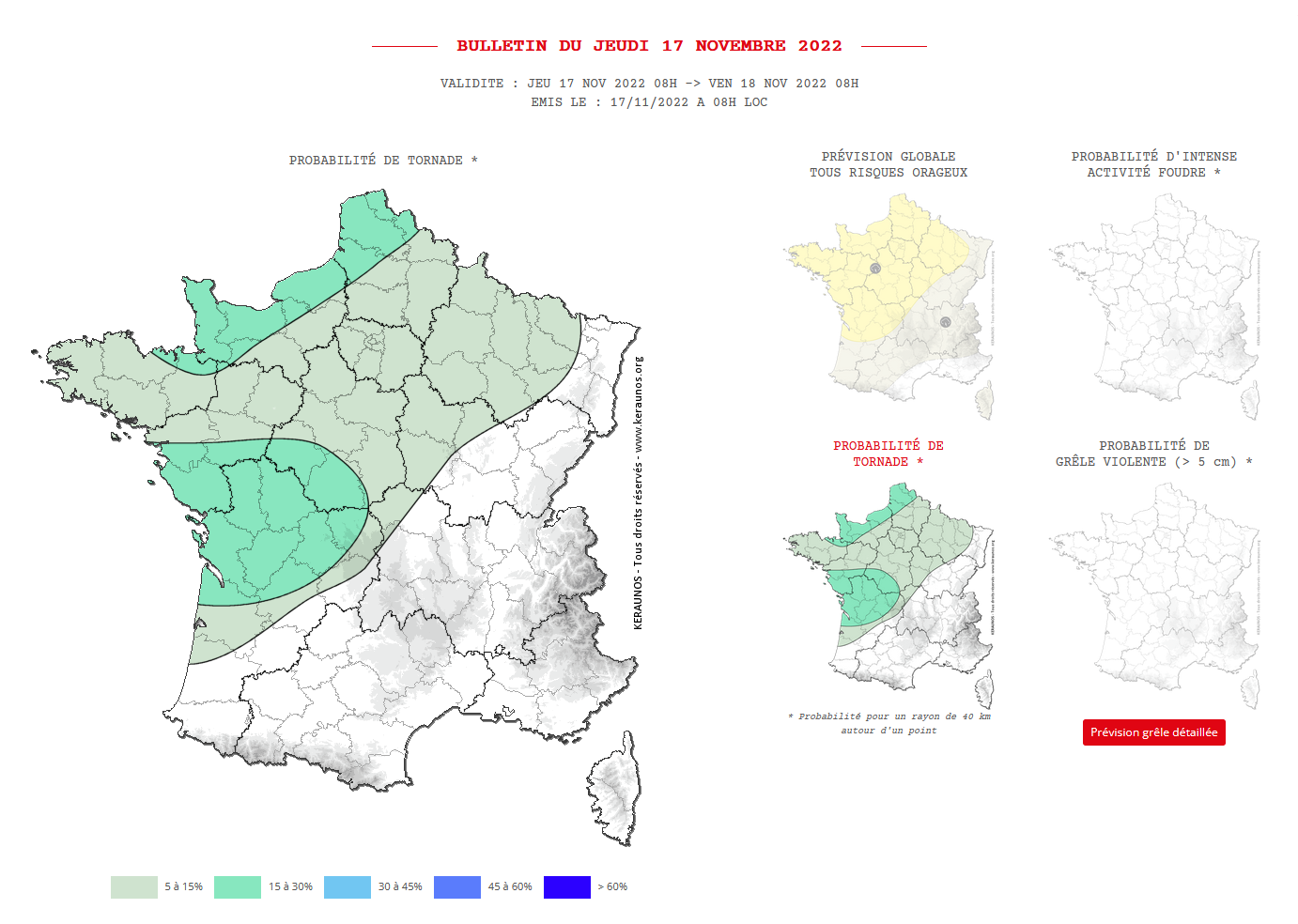 Tornade probable dans la Marne le jeudi 17 novembre