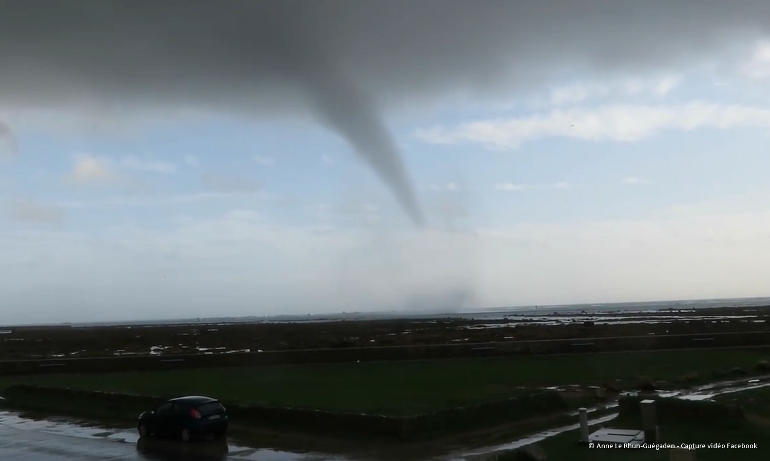 Trombe marine sur la côte du Finistère le 1er novembre