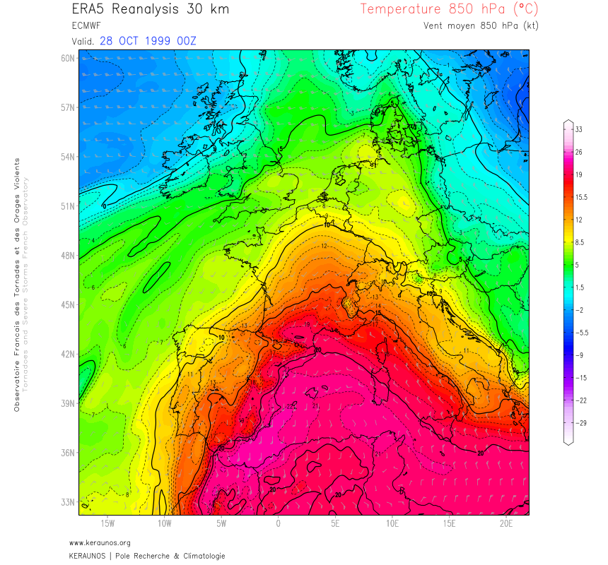 Une masse d’air aussi chaude est-elle fréquente après un 15 octobre ?