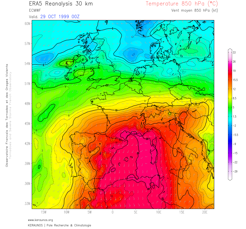 Une masse d’air aussi chaude est-elle fréquente après un 15 octobre ?