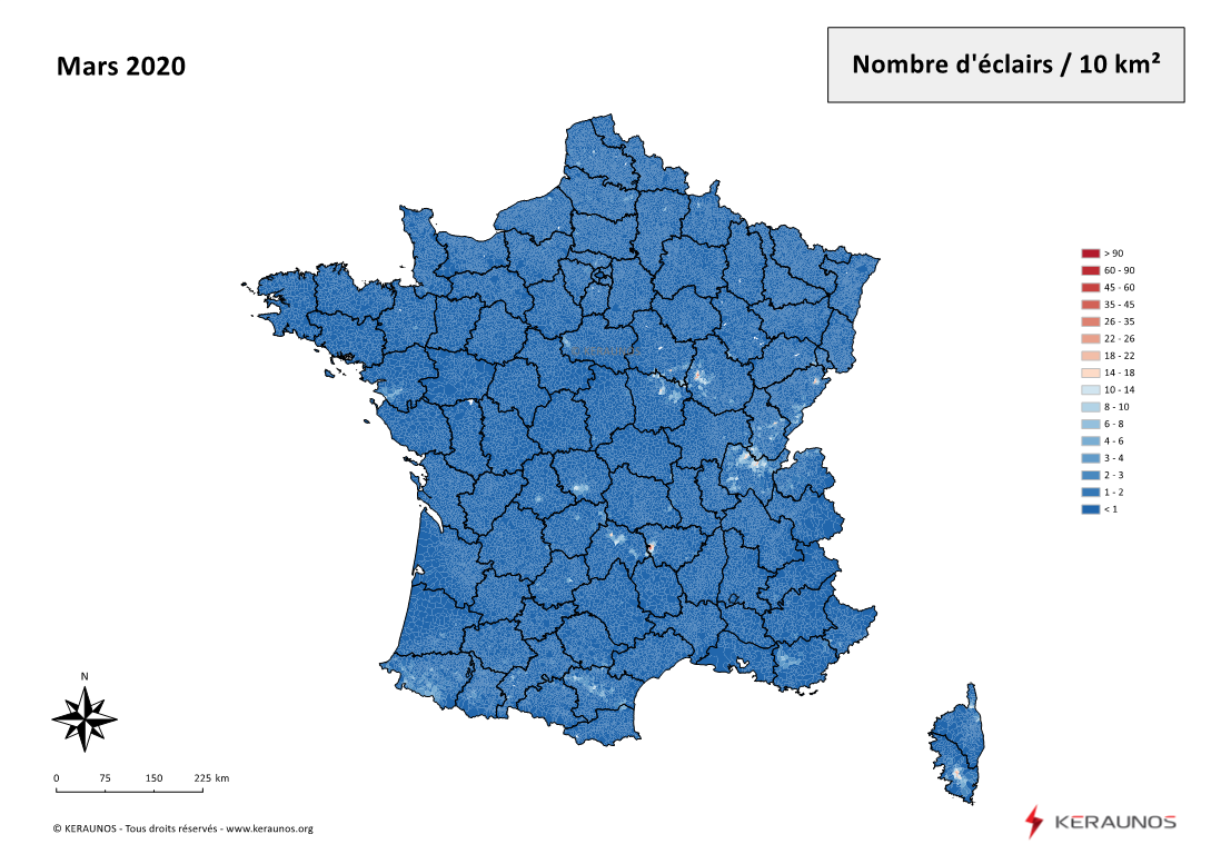 Plus de 88.000 éclairs en mars : un record