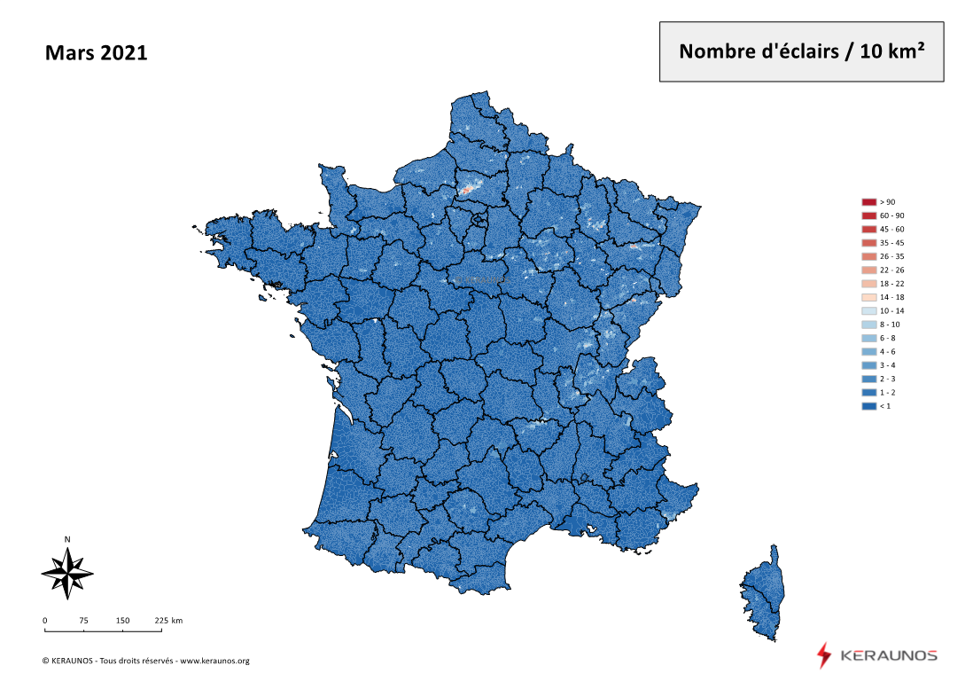 Plus de 88.000 éclairs en mars : un record