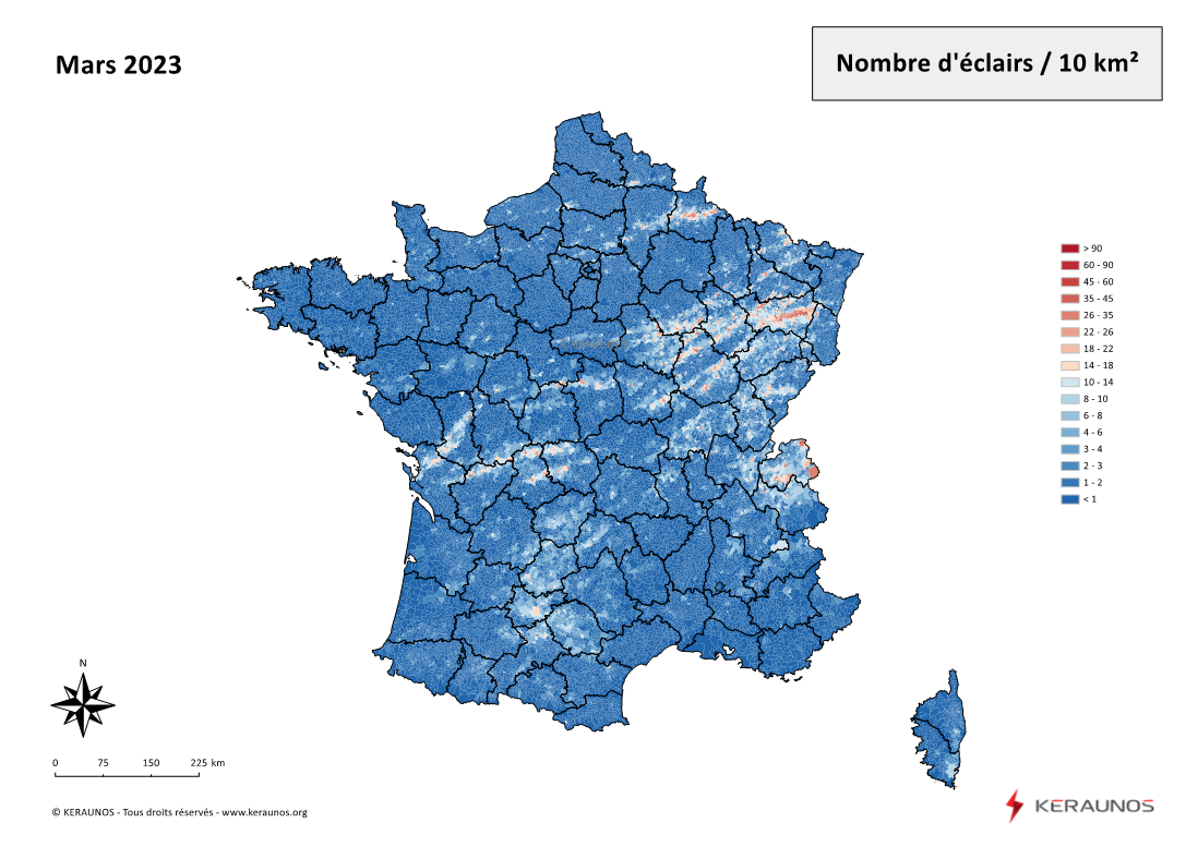 Plus de 88.000 éclairs en mars : un record