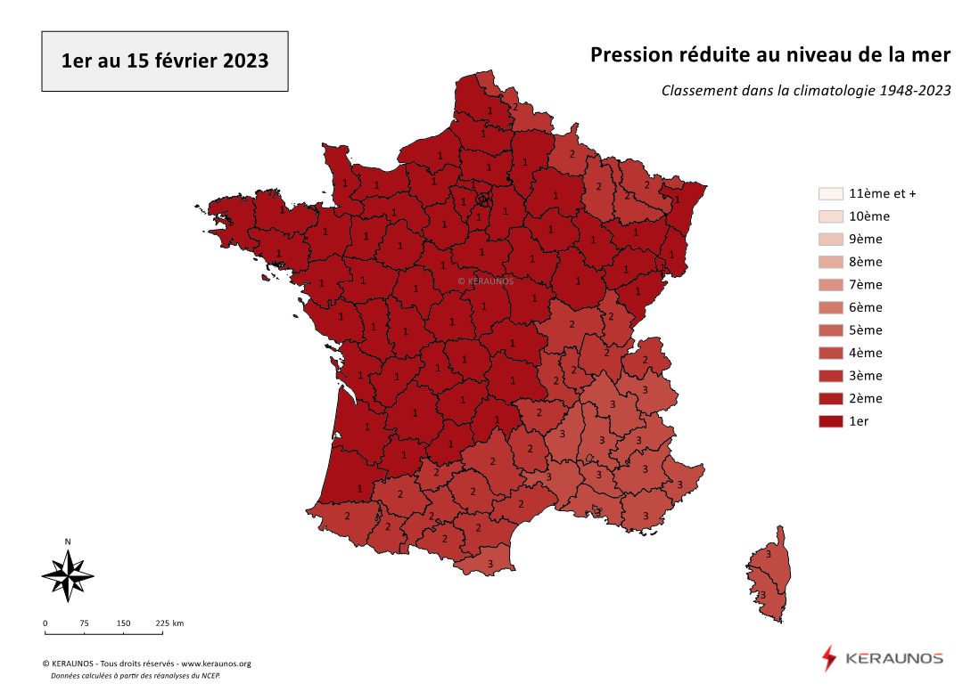 Anticyclone record et conditions très stables en cette première quinzaine de février