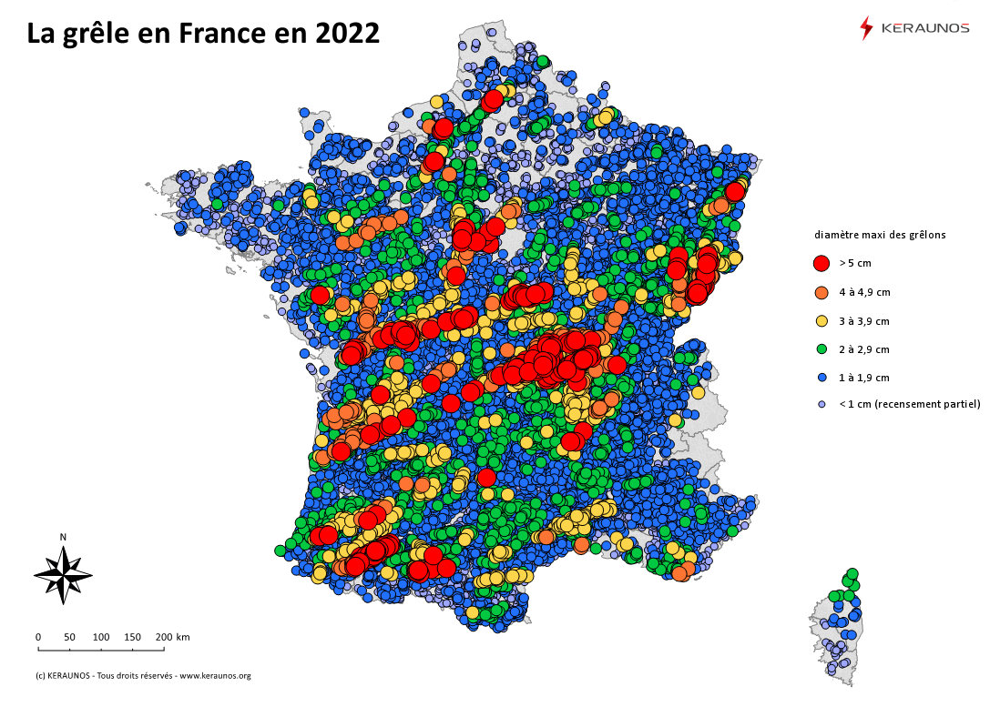 La grêle en France en 2022 : quel bilan ?