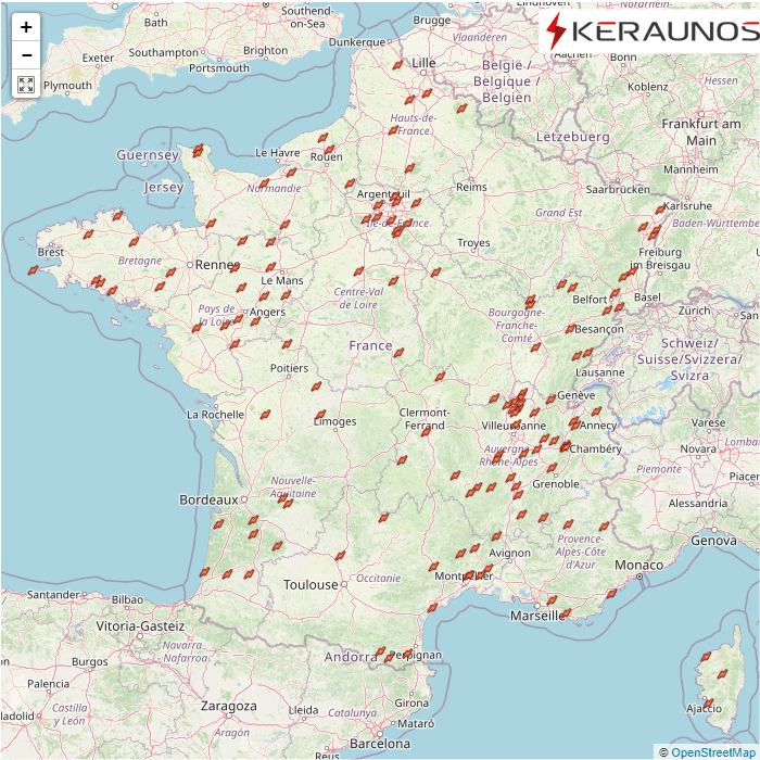  Les orages en France en 2022 : bilan national d'une année très contrastée