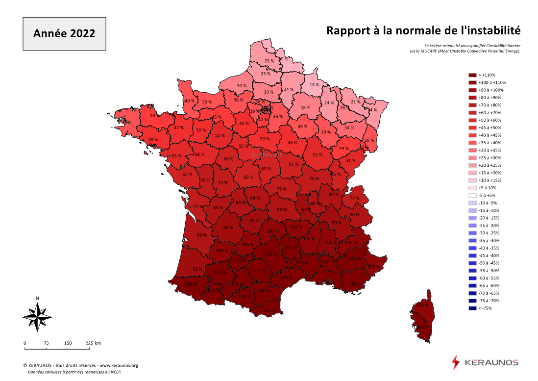  Les orages en France en 2022 : bilan national d'une année très contrastée