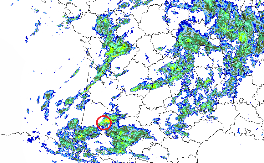 Possible tornade à l'est de Mont-de-Marsan le 8 janvier