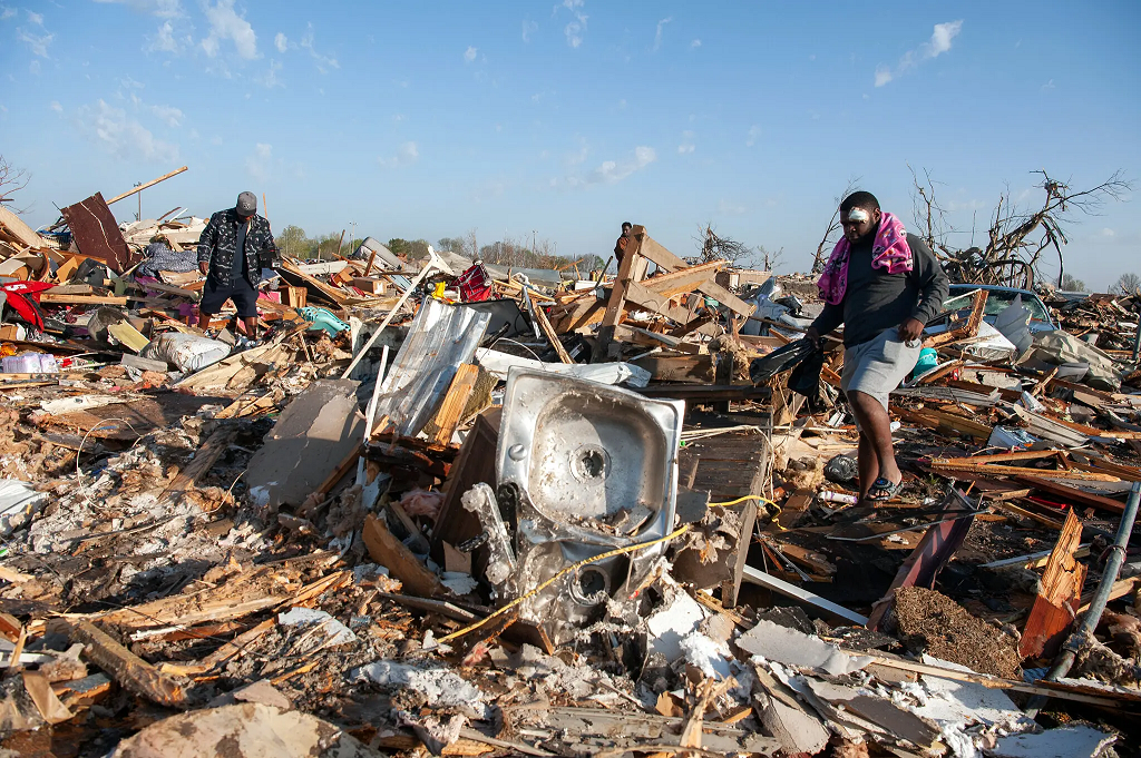 Violente tornade dans le Mississippi le 24 mars