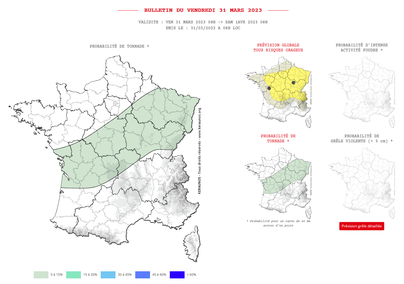 Possible tornade dans la Vienne le vendredi 31 mars