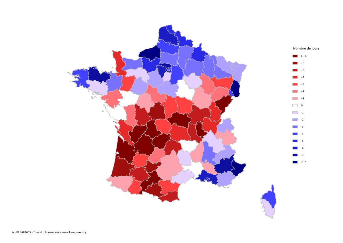 Eté 2023 : des orages assez fréquents, ponctuellement sévères