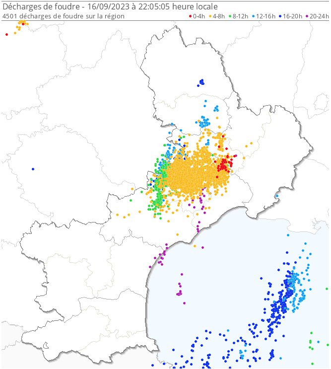 Orages diluviens sur l'Hérault le 16 septembre