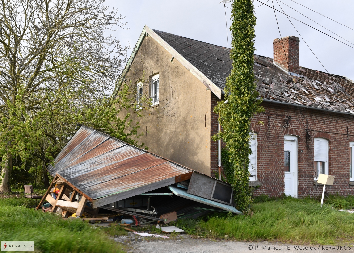 Tornade confirmée à Lestrem (Pas-de-Calais) le 8 avril