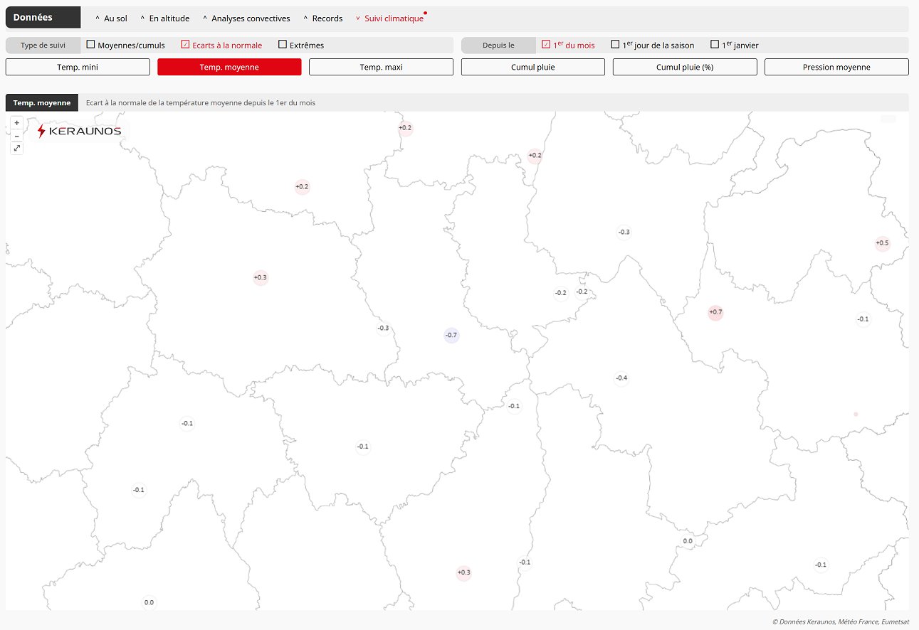 Vidéos, graphiques, suivi climatique quotidien,… : du nouveau sur la carte temps réel !