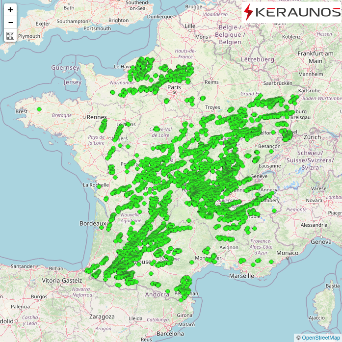  Les orages en France en 2023 : bilan national d'une année modérément orageuse