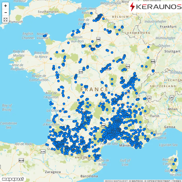  Les orages en France en 2023 : bilan national d'une année modérément orageuse