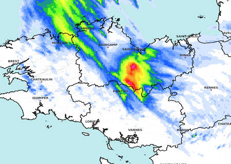 Orages très électriques et très pluvieux dans les Côtes-d'Armor le 19 août